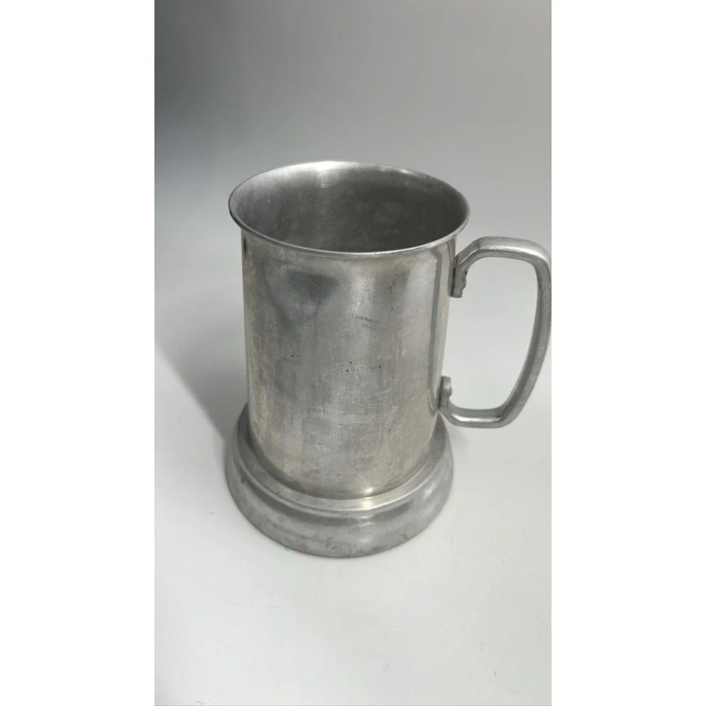 Pewter Tankard Beer‎ Stein Tavern Metalware Clear Bottom